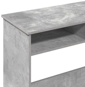 Secretária 80x40x75 cm contraplacado cinzento cimento