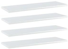 vidaXL Prateleiras para estante 4 pcs derivados de madeira branco