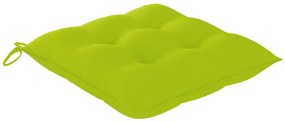 Cadeiras de jantar p/ jardim 3 pcs c/ almofadões acácia maciça
