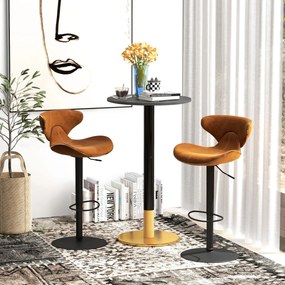 Mesa de bar redonda 60 x 60 x 102 cm (BANCOS NÃO INCLUIDOS), mesa de bistrô, mesa de cozinha de estilo contemporâneo, estrutura em aço, preta