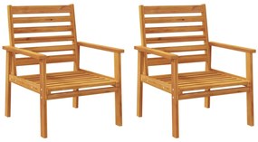 3 pcs conjunto lounge de jardim madeira de acácia maciça