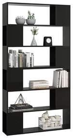 Estante/divisória 100x24x188 cm preto brilhante