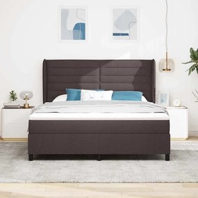 Cama Box com Colchão Castanho 180x200 cm - Tecido