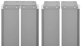 Toldo lateral retrátil, 160 x 600 cm, cinzento