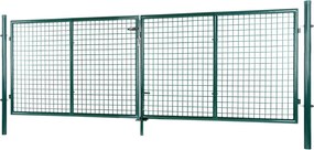 Portão de jardim aço galvanizado 310,1 x 100,1 cm Verde