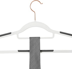 Conjunto de 30 Cabides para casacos em plástico 42 x 0,6 x 21,5 cm cinzento claro-cinzento escuro
