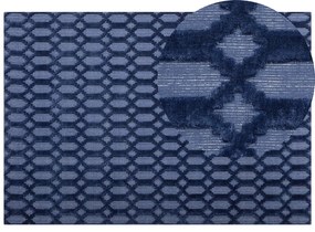 Tapete de viscose azul marinho 160 x 230 cm CIZRE Beliani