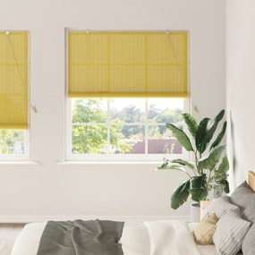 vidaXL Persianas e Sombras de Janela Amarelo 140 x 220 cm Bambu