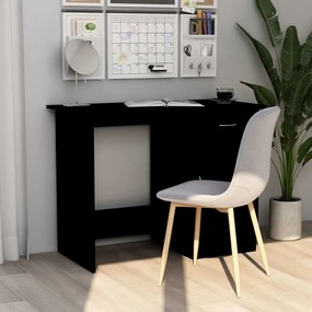 vidaXL Secretária 100x50x76 cm derivados de madeira preto