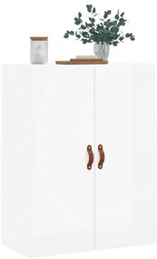 Armário de parede 69,5x34x90 cm branco brilhante