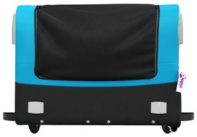 Reboque para bicicleta 45 kg ferro preto e azul