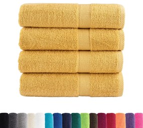 Toalhas de banho premium SOLUND 4pcs 100x150cm 600gsm dourado