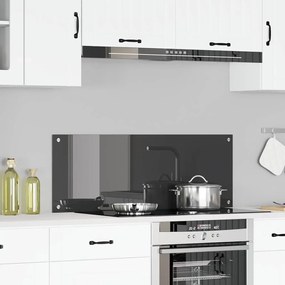 Revestimento de Cozinha vidaXL Cinza Escuro 110x40x0,6 cm em Vidro Tem