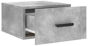 Mesa cabeceira montagem na parede 35x35x20 cm cinzento cimento