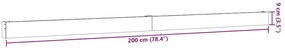 Kit de ferragens para porta de correr tira liga alumínio 200 cm