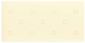 Painel de parede 12 pcs 60x30 cm couro artificial 2,16 m² creme