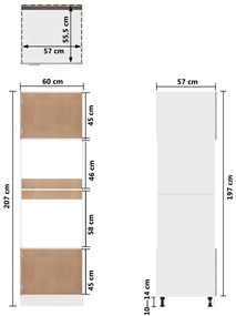 Armário para micro-ondas derivados de madeira cinza