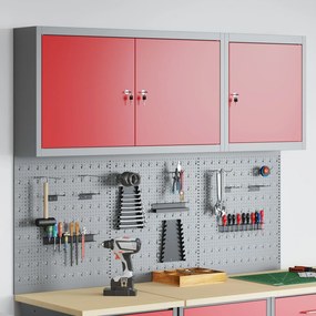 Conjunto de Armário e Painel de Ferramentas de 5 Peças vidaXL Montado