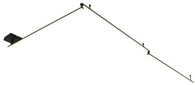 Candeeiro de teto preto 300 cm incl. LED regulável em 3 etapas - Annuschka Design