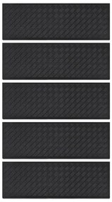Tapetes de escada 5 pcs 25x75 cm borracha