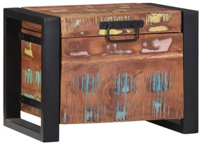 Baús de Armazenamento 40x30x30cm Madeira Recuperada e Metal