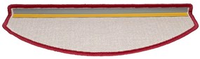 Tapetes de escada 30 pcs 65x24x4 cm vermelho bordô