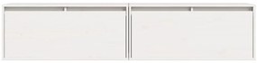 Armários de parede 2 pcs 80x30x35 cm pinho maciço branco