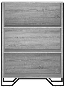 Estante 80x31x106 cm derivados de madeira cinzento sonoma