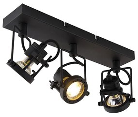 Projetores industriais pretos 3-luzes - Suplux Industrial