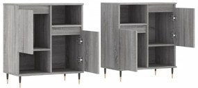 Aparadores 2 pcs derivados de madeira cinzento sonoma