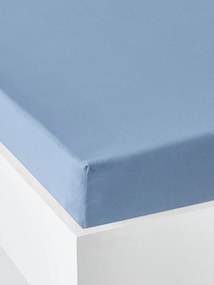 Lençol-capa Oeko-Tex® para bebé, Carrinhos azul medio liso