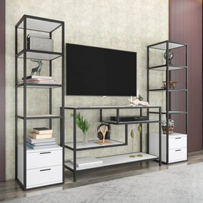 Unidade TV Robbins – Preto e Branco – 198 cm x 39 cm x 160 cm