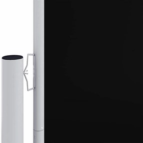 Toldo lateral retrátil 180x600 cm preto