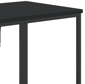 Charriot/Suporte para roupas c/ prateleiras derivados de madeira preto