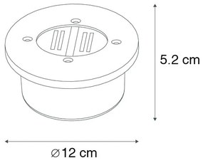 LED Conjunto de 5 focos modernos de solo em aço IP44 solar - Tiny Design,Moderno