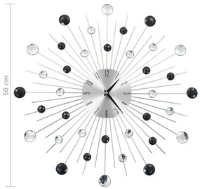 Relógio de parede com movimento quartzo design moderno 50 cm