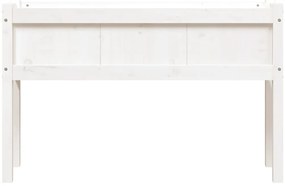 Floreira de jardim c/ pernas 110x31x70 cm pinho maciço branco