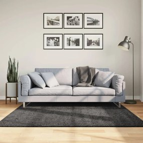 vidaXL Tapete shaggy de pelo alto PAMPLONA 160x160 cm antracite