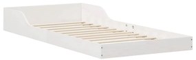 Estrutura da Cama Branco 90 x 200 cm Madeira de pinho maciça