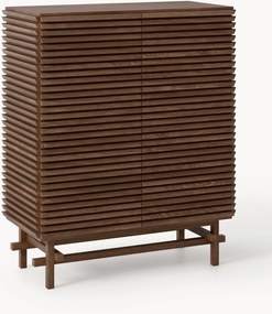 Cómoda alta em madeira de carvalho Pierce, castanho