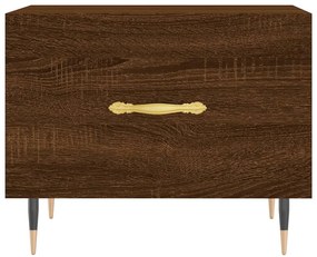 Mesa de centro 50x50x40 cm derivados madeira carvalho castanho