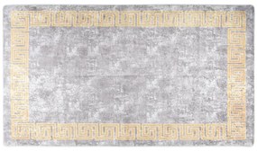 Tapete lavável antiderrapante 190x300 cm cinzento
