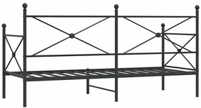 Cama de Dia sem Colchão 80x200 cm aço preto