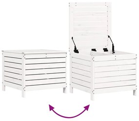 5 pcs conjunto de sofás de jardim madeira pinho maciça branco