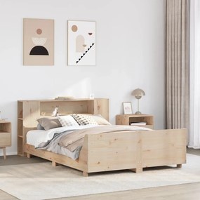vidaXL Cama sem colchão 120x200 cm madeira de pinho maciça