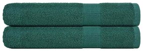 Toalhas de sauna 2 pcs 80x200 cm 360 gsm 100% algodão verde