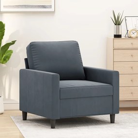 Poltrona 60 cm veludo verde-escuro