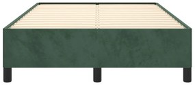 Estrutura de cama com colchão verde escuro 120x190 cm Veludo