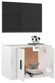 Móvel de TV para parede 57x34,5x40 cm branco brilhante