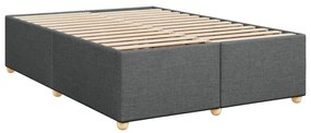 Cama com molas/colchão 140x200 cm tecido cinzento-escuro